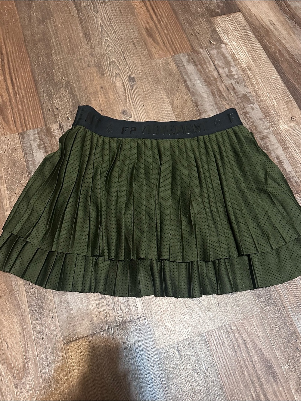 Free People Movement Pleated Olive Green Skirt with Elastic Waistband- Sold out!
